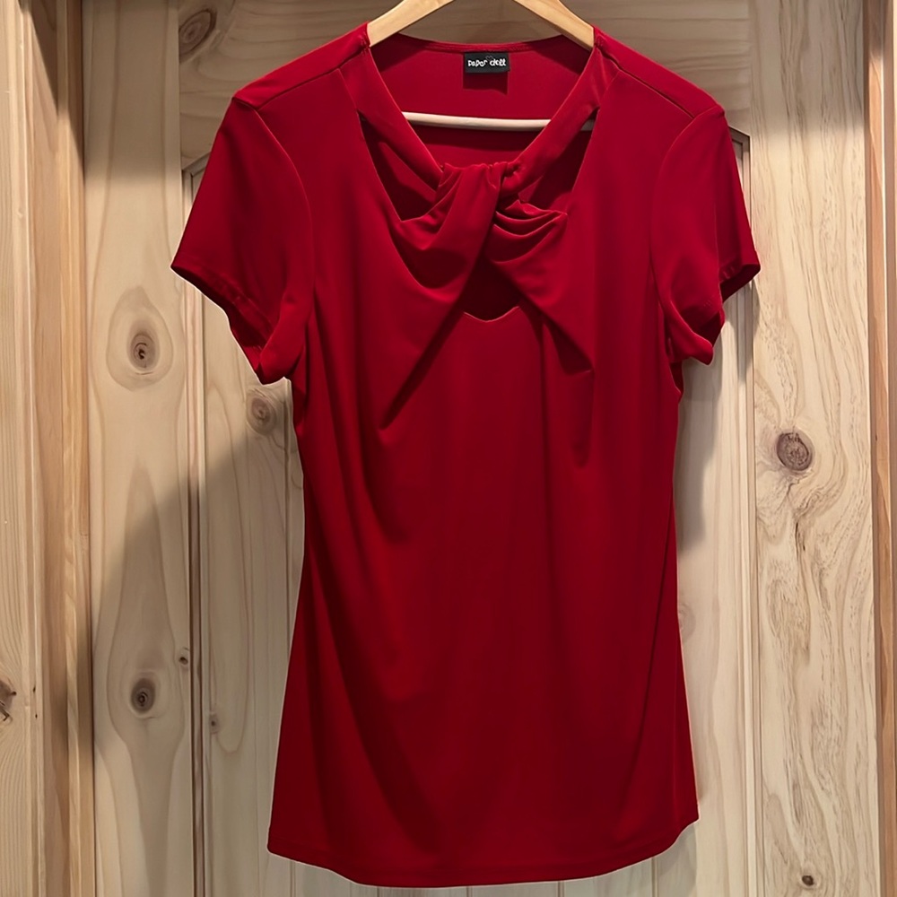 Ladies size large red top